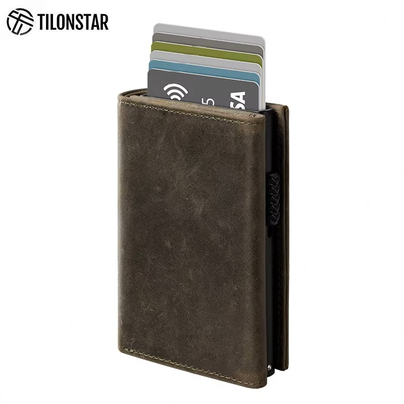 Billetera Tilonstar Hombre Protección RFID Cierre Magnetico