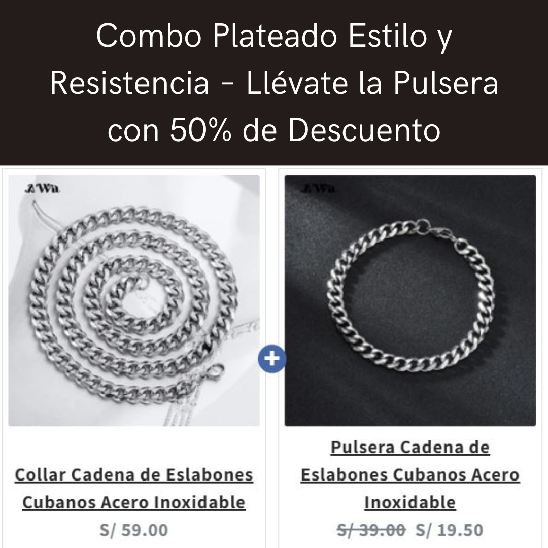 Combo Plateado Estilo y Resistencia – Llévate la Pulsera con 50% de Descuento