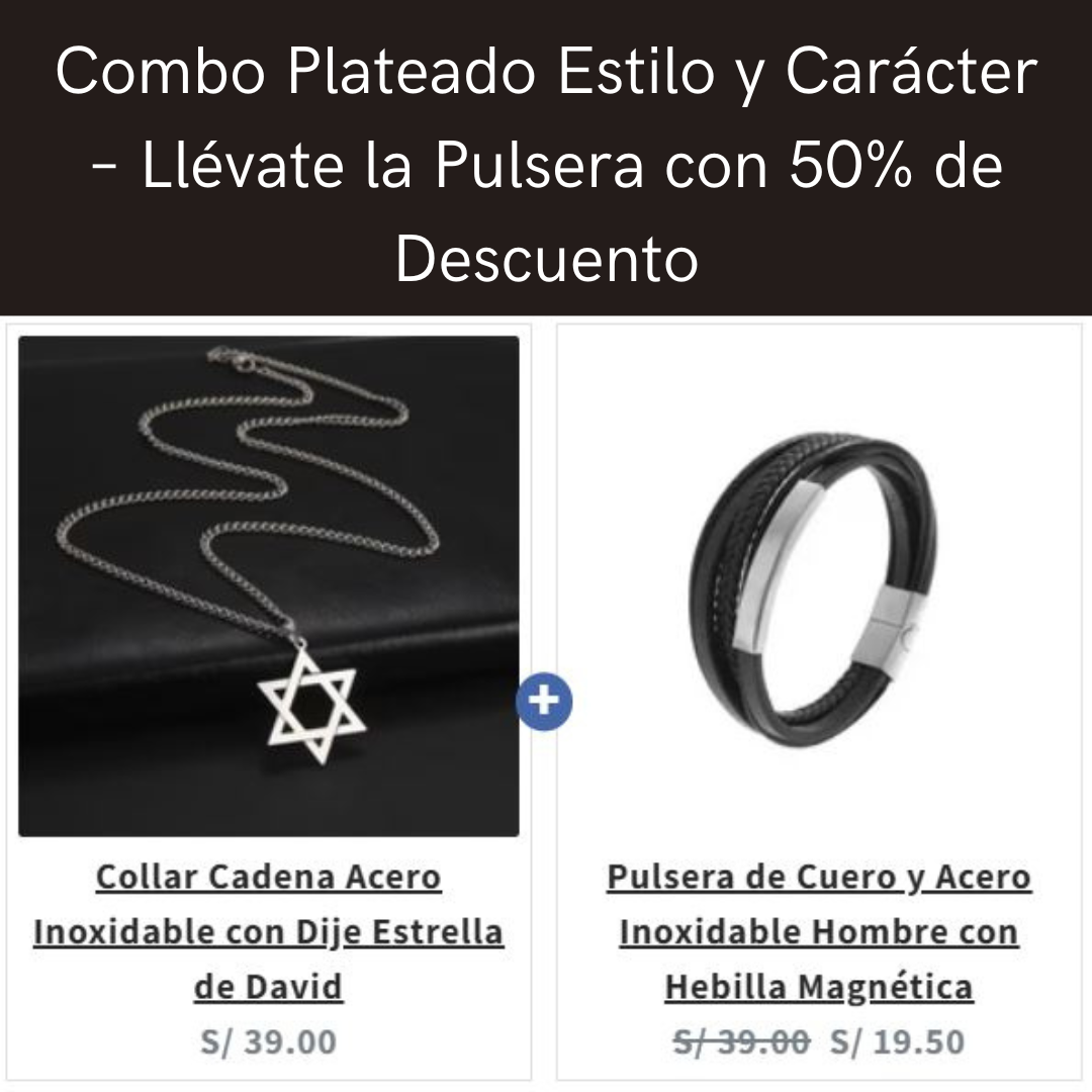 Combo Plateado Estilo y Carácter – Llévate la Pulsera con 50% de Descuento
