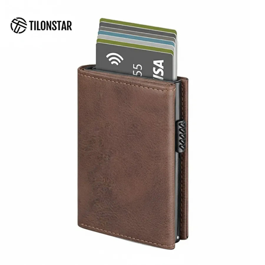 Billetera Tilonstar Hombre Protección RFID Cierre Magnetico