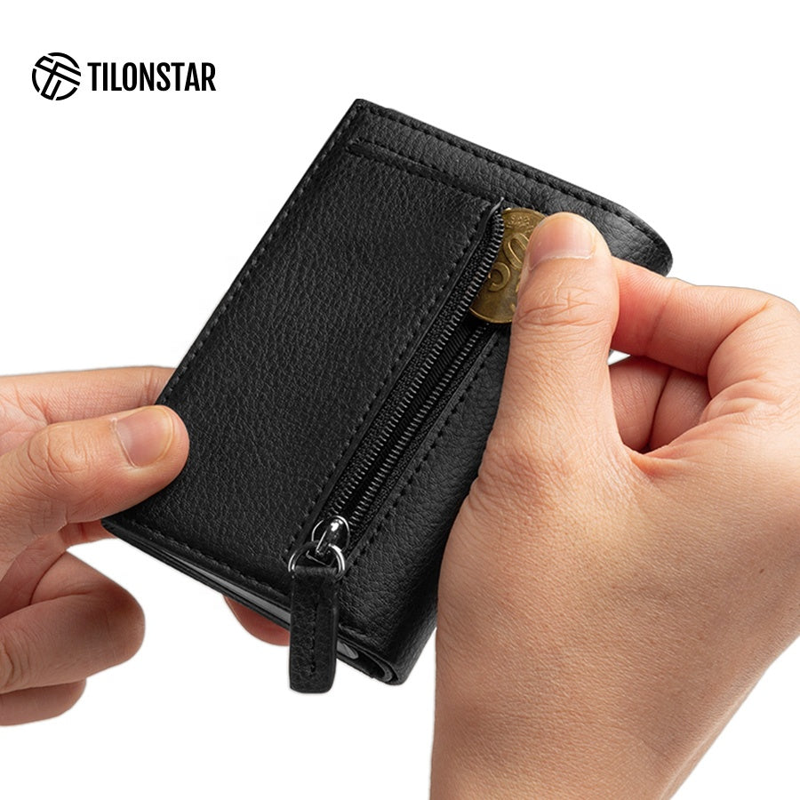 Billetera Tilonstar Hombre Protección RFID Cierre Magnetico