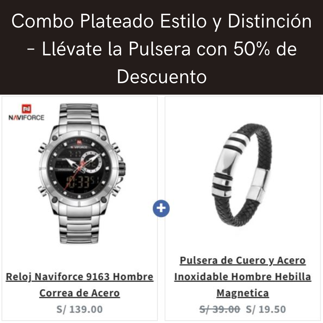 Combo Plateado Estilo y Distinción – Llévate la Pulsera con 50% de Descuento