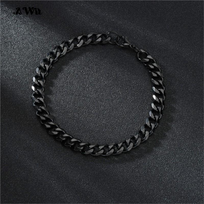 Pulsera Cadena de Eslabones Cubanos Acero Inoxidable