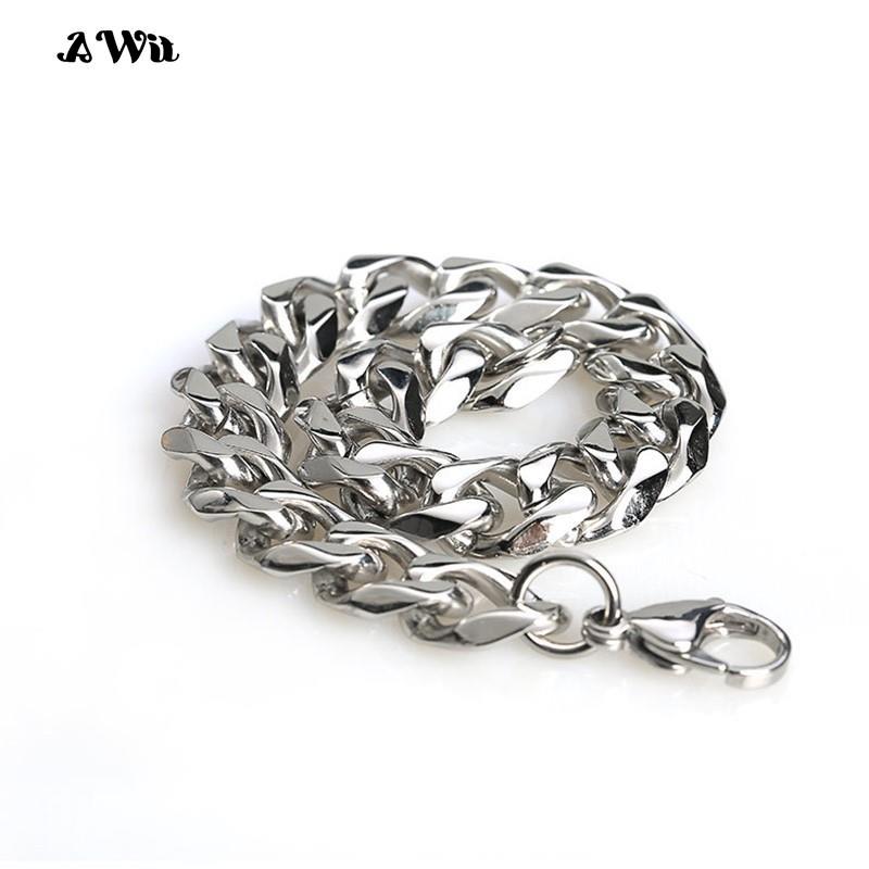 Pulsera Cadena de Eslabones Cubanos Acero Inoxidable