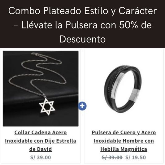 Combo Plateado Estilo y Carácter – Llévate la Pulsera con 50% de Descuento