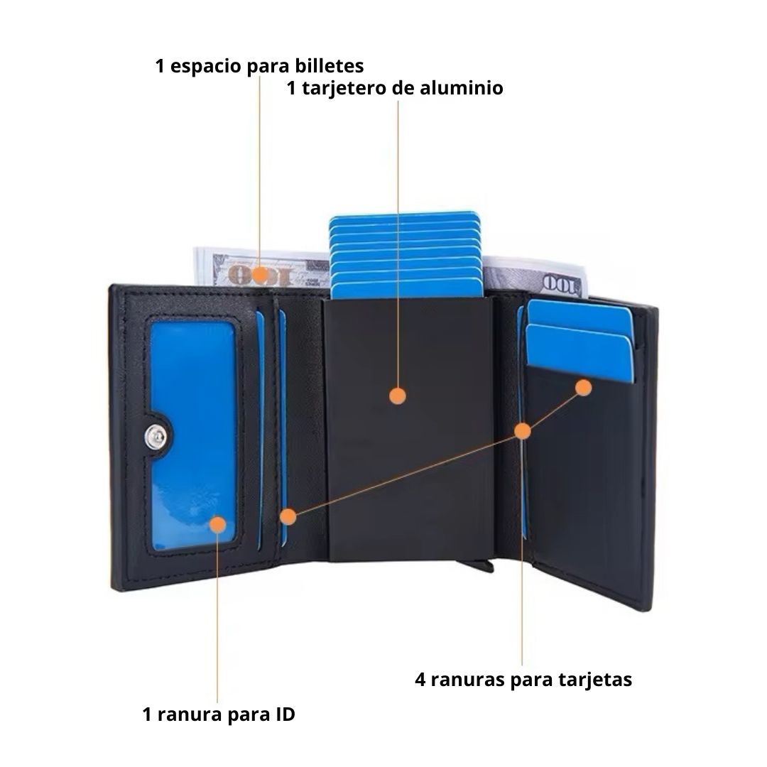 Billetera Baellerry Hombre RFID Tarjetero Billetes