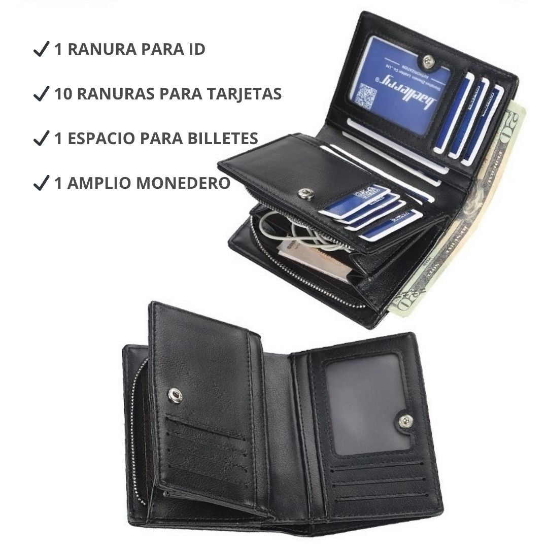 Billetera Baellerry Hombre Tarjetero Amplio Monedero