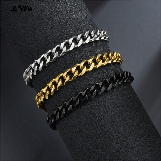 Pulsera Cadena de Eslabones Cubanos Acero Inoxidable
